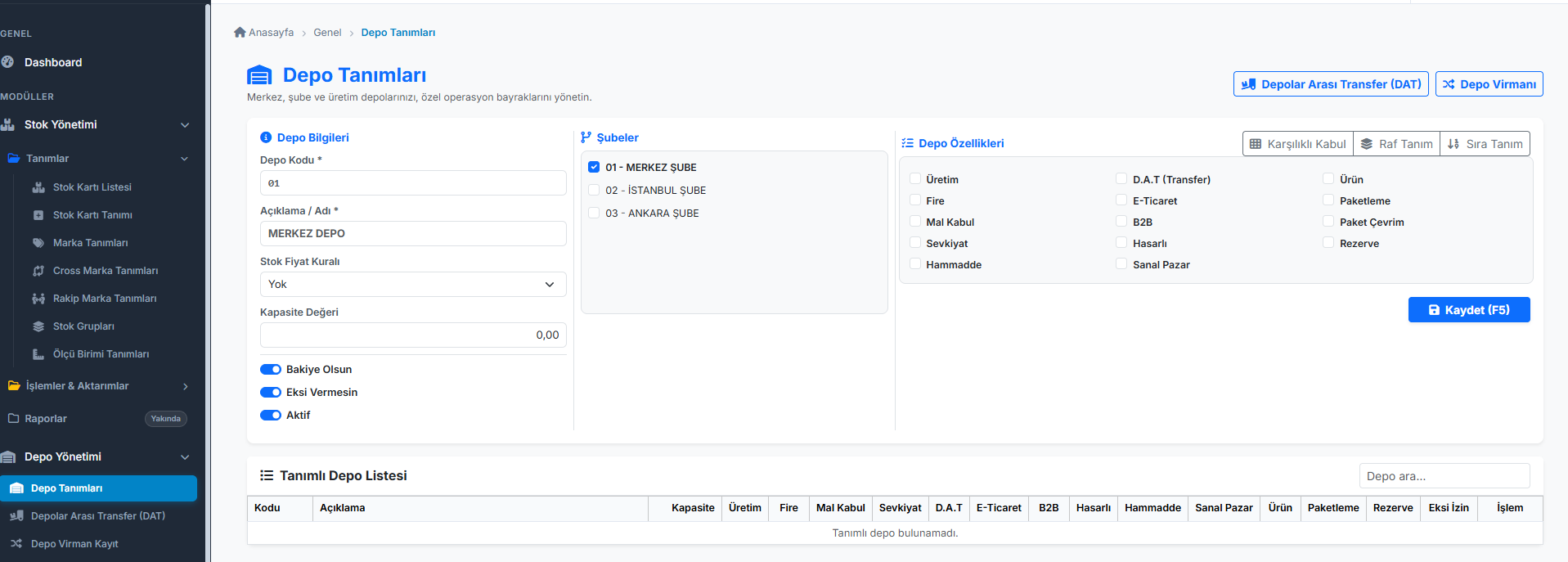 Akbulut ERP project screenshot 3
